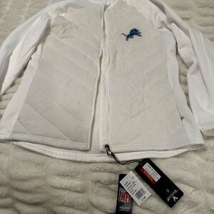 Detroit Lions White NFL Team Zip-Up Jacket